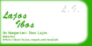 lajos ibos business card